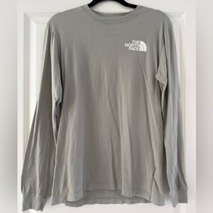 The North Face Logo Long Sleeve Tee - Light Sage with Black Print